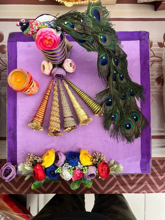 Royal Peacock Pooja Thali